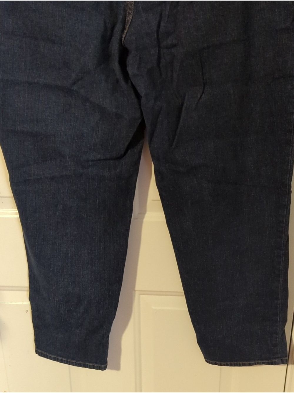 Terra & Sky Dark Indigo Cropped Stretchy Jeans 1X 16W 18W Pull On - Picture 6 of 8